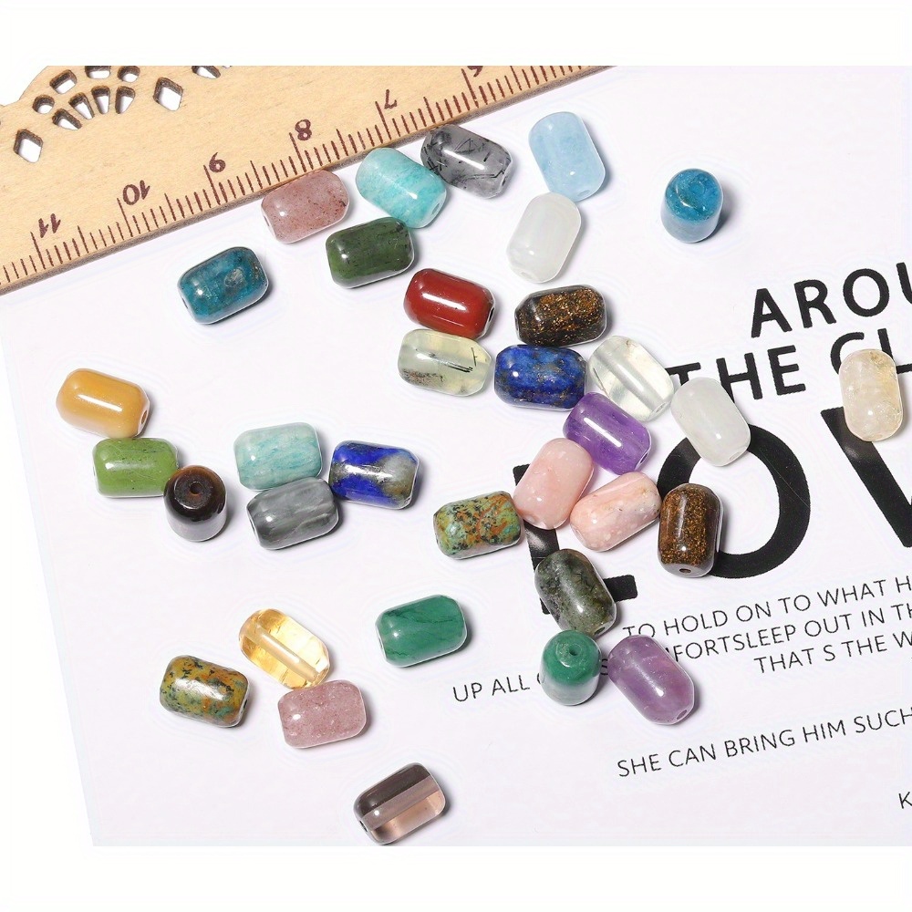 10pcs Small Bucket Shaped Stone Beads for DIY Crafting